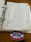 Nissan Identification Catalogue Folder Used Datsun