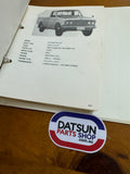 Nissan Identification Catalogue Folder Used Datsun