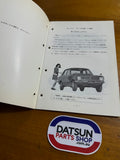 Datsun Sunny Owners Manual 1200 B110 JDM Used