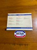 Datsun 910 Bluebird Owners Manual Used Genuine Book