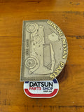 Genuine Nissan Parts Datsun 1932 Pressed Tin Plaque Sign