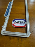 Old Style Pressed Tin Number Plate Frame Pair Used