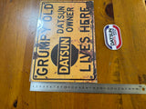 Datsun Owner Rustic Tin Sign