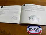 Datsun 520 Owners Manual Used