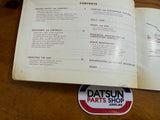 Datsun 1200 Owners Manual Used Nissan B110