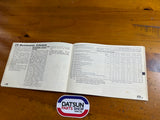 Datsun Sunny Owners Manual Genuine Nissan B310 Used