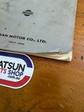 Nissan Engine Model P Service Manual Used Datsun Patrol