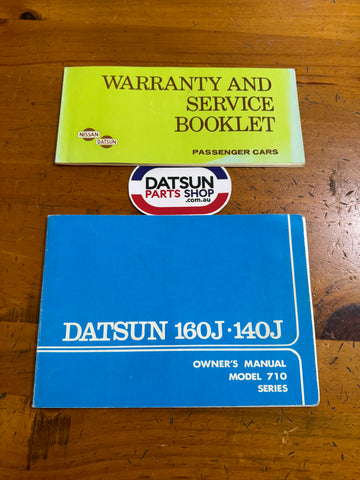 Datsun 160J 140J J710 Owners Manual & Warranty Booklets Genuine Nissan Used