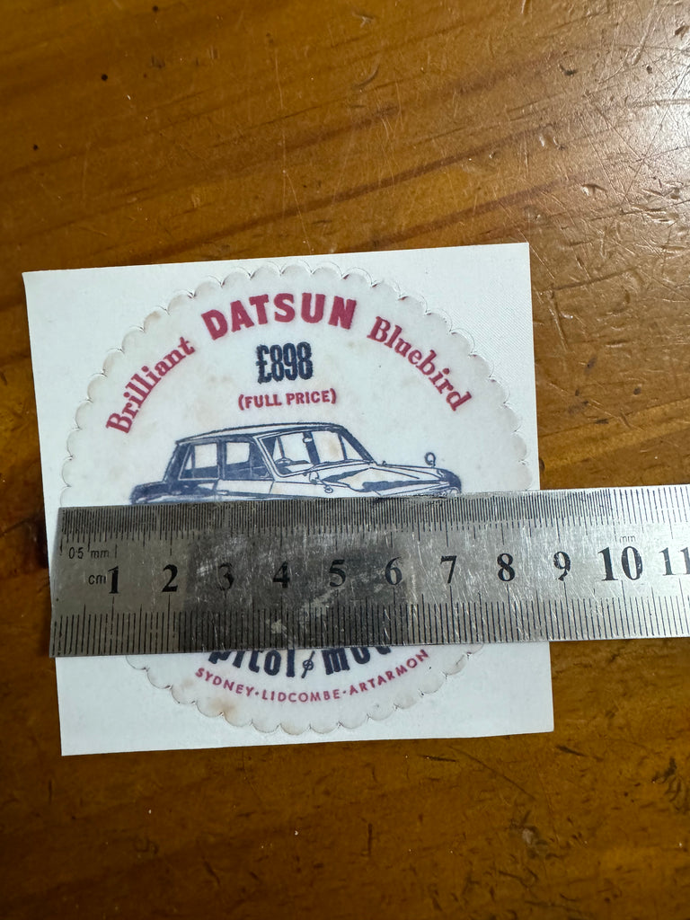 Datsun Bluebird Round Sticker – Datsun Parts Shop