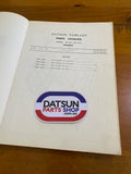 Datsun Fairlady SP310 Parts Catalogue Used Roadster