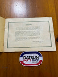 Datsun 1200 Owners Manual Used Nissan B110