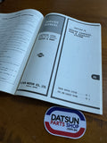 Datsun 1200 B110 Service Manual Chassis and Body Used