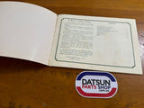 Datsun 120Y Owners Manual Genuine Nissan B210 Used