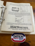 Nissan Identification Catalogue Folder Used Datsun