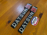 Datsun 120Y Coupe Side Badge Pair Nos Genuine Vb210