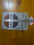 Datsun Parts & Service Rustic Tin Sign