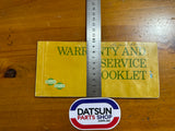 Datsun Warranty and Service Booklet Used Nissan