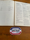 Datsun 910 Bluebird Service Manual Aust. Sup. Used Genuine Book