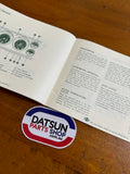 Datsun 1600 Owners Manual 510 Used Genuine Nissan.