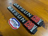 Datsun 120Y Coupe Side Badge Pair Nos Genuine Vb210