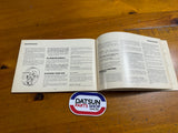 Datsun 910 Bluebird Owners Manual Used Genuine Book