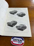 Datsun 1200 B110 Service Manual Chassis and Body Used