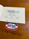Datsun 1600 Owners Manual 510 Used Genuine Nissan.