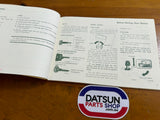 Datsun 120Y Owners Manual Genuine Nissan B210 Used