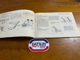 Datsun 1200 Ute Owners Manual Used Nissan B120.