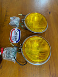 Koito Fog Lamp Round Pair New Old Stock Made In Japan 115mm Lens.