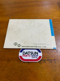 Datsun 1600 Owners Manual 510 Used Genuine Nissan.
