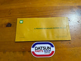 Datsun Warranty and Service Booklet Used Nissan