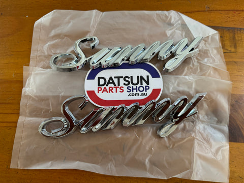 Datsun 1200 Sunny Truck 1/4 Panel Badge Pair Nos