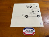 Nissan Datsun 1200 Sunny Truck Early JDM Advertising Folder Used