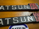 Datsun 120Y Coupe Side Badge Pair Nos Genuine Vb210