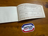 Datsun Warranty and Service Booklet Used Nissan