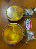 Koito Fog Lamp Round Pair New Old Stock Made In Japan 115mm Lens.