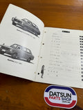 Datsun Sunny Owners Manual 1200 GX B110 Kb110 JDM Used