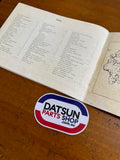 Datsun 1600 Owners Manual 510 Used Genuine Nissan.