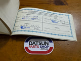 Datsun 1200 Ute Service Booklet Used Nissan B120