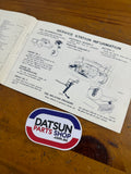 Datsun 1200 Ute Owners Manual Used Nissan B120 1978-85