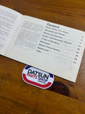Datsun 1200 Ute Owners Manual Used Nissan B120 1978-85