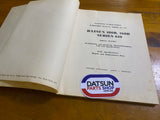 Datsun 180B 610 Workshop Manual Scientific Publications Used.