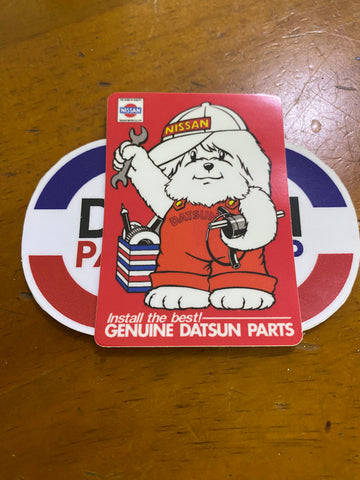 Datsun Dog Sticker Small