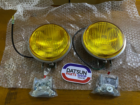 Koito Fog Lamp Round Pair New Old Stock Made In Japan..