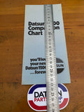 Datsun 1200 Advertising Comparison Chart Folder Used