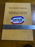 Datsun 1200 B110 Watertightness Instructions