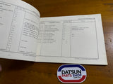 Datsun 1000 Flat Rate Schedule Manual B10 Used.