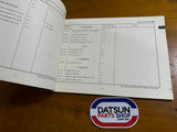 Datsun 1000 Flat Rate Schedule Manual B10 Used.