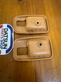 Datsun B310 Sunny Tan Escutcheon Pair Used